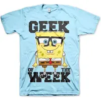 Spongebob SquarePants Geek Of The Week T-shirt Skyblue