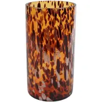 Coppens Vaas Neva L bruin/goud recht glas
