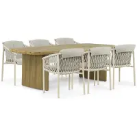4 Seasons Outdoor Allora/Falcon 240 cm dining tuinset 7-delig