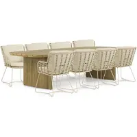 4 Seasons Outdoor Fabrice/Falcon 300 cm dining tuinset 9-delig