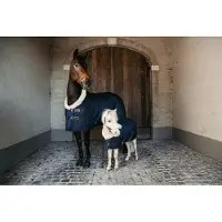 Kentucky Horsewear Horsewear - Showdeken - 600D - 110 cm / 5'3 - Vegan konijnenvacht - Marineblauw
