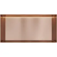 Hotbath &More Inbouwnis 30x60x10cm - Zonder Frame - LED Verlichting - Geborsteld Koper PVD - RVS - Rechthoekig - Accessoires, Inbouw/opbouw nissen - 8721264695895