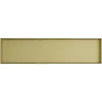 Hotbath &More Inbouwnis 30x120x10cm - Zonder Frame - Geborsteld Messing PVD - RVS - Rechthoekig - Accessoires, Inbouw/opbouw nissen - 8721264695673