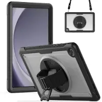 Accezz Rugged Backcover met schouderstrap voor de Samsung Galaxy Tab A9 Plus - Transparent