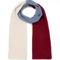Marie Lund Sjaal lichtbeige / blauw / bordeaux