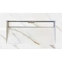 Lambini Designs Quri keramische wastafel 80cm marmer zonder kraangat