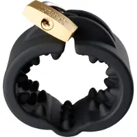 Brutus Silicone ballstretcher met spikes en slot