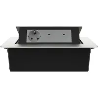 Livolo Stekkerdoos | Pop-Up | Zilver | 3 | Wandcontactdoos | USB-C | Inbouw