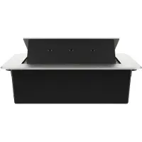 Livolo Stekkerdoos | Pop-Up | Zilver | 3-Voudige USB-C Oplader | Push Inbouw