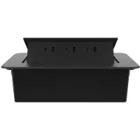 Livolo Stekkerdoos | Pop-Up | Zwart | Push | Inbouw | USB & USB-C | Zwart