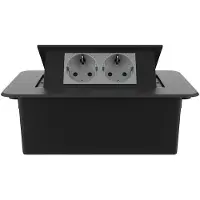 Livolo  | Zwart | 2 | Pop-Up Stekkerdoos | Push | Inbouw |