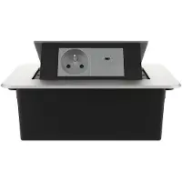 Livolo  | Zilver | 2 | Pop-Up Stekkerdoos | Push | Inbouw | France |