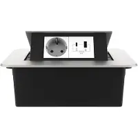 Livolo  | Zilver | 2 | Pop-Up Stekkerdoos | Push | Inbouw |