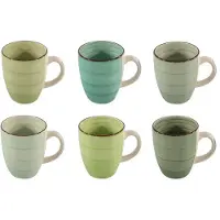Svenska Living Koffiemok Green 340ml Per 6 St. Groen groen Aardewerk Beker