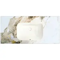 Lambini Designs Cantik keramische wastafel 100cm licht marmer zonder kraangat