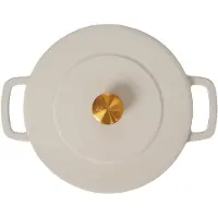 ComBekk geëmailleerde gietijzeren braadpan Ø24 cm Sand-gold knob