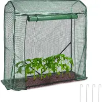 Relaxdays tomatenkas 154x152x50 cm - tomaten kweekkas - groene tuinkas - hoge foliekas