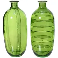 Décoris Vaas recycled glas H31cm groen groen Keramiek Vaas