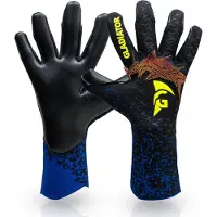 Gladiator Sports Atahua Keepershandschoenen Zwart Blauw Felgeel