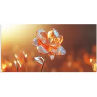 PosterMonkey Poster 120x60 cm - Glazen - Bloem - Zonlicht - Posters - Kamer decoratie - Wanddecoratie woonkamer - Muurdecoratie slaapkamer
