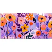 PosterMonkey Poster 40x20 cm - Bloemen - Kleurrijk - Bladeren - Posters - Kamer decoratie - Wanddecoratie woonkamer - Muurdecoratie slaapkamer