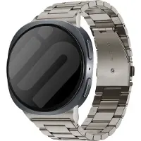 Strap-it Titanium schakel bandje met vlindersluiting geschikt voor Samsung Galaxy Watch 9 (40/44mm) / Watch 8 (40/44mm) / 8 Classic (46mm) - titanium naturel