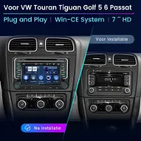 Junsun Autoradio Geschikt voor VW GOLF 5 6 Touran Tiguan Passat Skoda Seat draadloos CarPlay Android Auto Auto Intelligent Systeem Auto Multimedia speler 2din - SWC & Bluetooth & Wifi