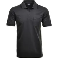 Ragman Softknit Regular Fit Polo shirt Korte mouw antraciet