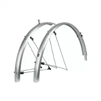 Sks Spatbordenset - Robuuste sandwichconstructie - ASR-veiligheidssysteem - Zilver - 45 mm