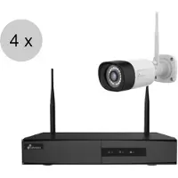 Nivian KIT1630W6-4 - 3MP camerasysteem met 4 camera's - 16 kanaals - 20m nachtzicht - wifi verbinding