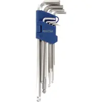 Work plus Inbussleutelset met kogelkop 1.5, 2, 2.5. 3, 4, 5, 6, 8 en 10 mm