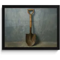 PosterMonkey Poster in lijst - Fotolijst 40x30 cm - Posters - Schep - Gereedschap - Schilderij - Posterlijst zwart - Decoratie - Wanddecoratie woonkamer - Muurdecoratie slaapkamer