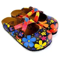 Calceo Colored Daisy's Clogs – Handgemaakt – Premium Kwaliteit – Maat 35