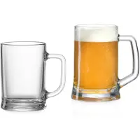Ritzenhoff & Breker Bierkrug LEO, 0,5 Liter aus Kalk-Soda, spülmaschinenfest, Höhe: 130 mm, - 4 Stück (818321)