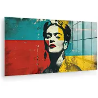 MuchoWow Glasschilderij 120x60 cm - Schilderij acrylglas - Bloemen - Felle kleuren - Grafisch - Modern - Foto op glas - Muurdecoratie woonkamer - Wanddecoratie slaapkamer - Schilderijen