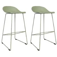 Livin24 Barkruk Ellen groen Scandinavisch design 76 cm - Barkrukken set van 4 - barstoel