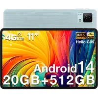 Doogee T40 Tablet 11"2,5K 20 GB RAM + 512 GB ROM Android 14 met Helio G99 Batterij 8580 mAh 16 MP + 8 MP,Blauw