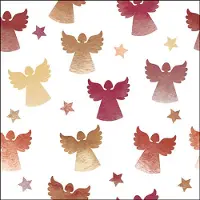 Ambiente papieren servetten engeltjes Napkin 33 Angel silhouettes berry FSC Mix 33 x 33 cm