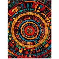 PosterMonkey Poster 30x40 cm - Mandala - Cirkels - Patronen - Posters - Kamer decoratie - Wanddecoratie woonkamer - Muurdecoratie slaapkamer