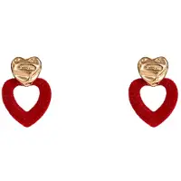 Go Dutch Label Oorknoppen Velvet Hearts Rood