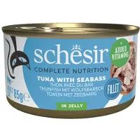Schesir 12x Katten Natvoer Blik Tonijn En Zeebaars 85 Gr
