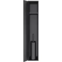 Hotbath &MORE Inbouw reserverol houder voor 6 rollen 74x20.9x14cm Geborsteld Zwart PVD