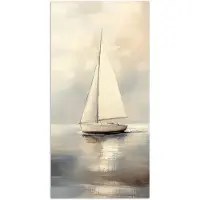 PosterMonkey Poster 20x40 cm - Zeilschip - Zee - Bewolkt - Posters - Kamer decoratie - Wanddecoratie woonkamer - Muurdecoratie slaapkamer