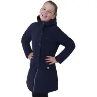 QHP Winterjas Linde junior navy - 164 | Winterkleding ruiter