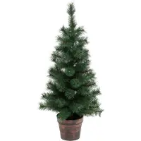 Atmosphera Créateur d'intérieur® Windy Peak Kerstboom - Ø45xH100cm - Kerstdecoratie - Groen