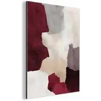 MuchoWow Aluminium schilderij 120x160 cm - Wanddecoratie metaal - Abstract - Kleurbakken - Rood - Metalen muurdecoratie woonkamer - Decoratie industrieel - Foto op dibond - Industriële accessoires slaapkamer