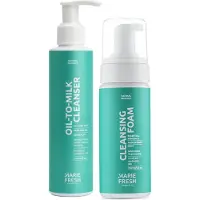 Marie fresh cosmetics Reinigingsschuim voor + Oil cleanser Olie-naar-melk reiniger - Skincare voor de Gecombineerde & Vette Huid- Gezichtsreinigers - Huidverzorgingsset