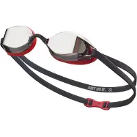 Nike Legacy zwembril met spiegelglazen, rood/zwart