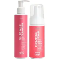 Marie fresh cosmetics Reinigingsschuim + Oil cleanser Olie-naar-melk reiniger - Skincare voor Normale & Droge Huid - Gezichtsreinigers - Huidverzorgingsset