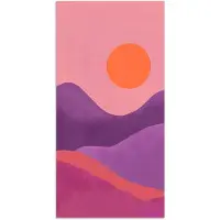 PosterMonkey Poster 60x120 cm - Zon - Heuvels - Paars - Abstract - Posters - Kamer decoratie - Wanddecoratie woonkamer - Muurdecoratie slaapkamer